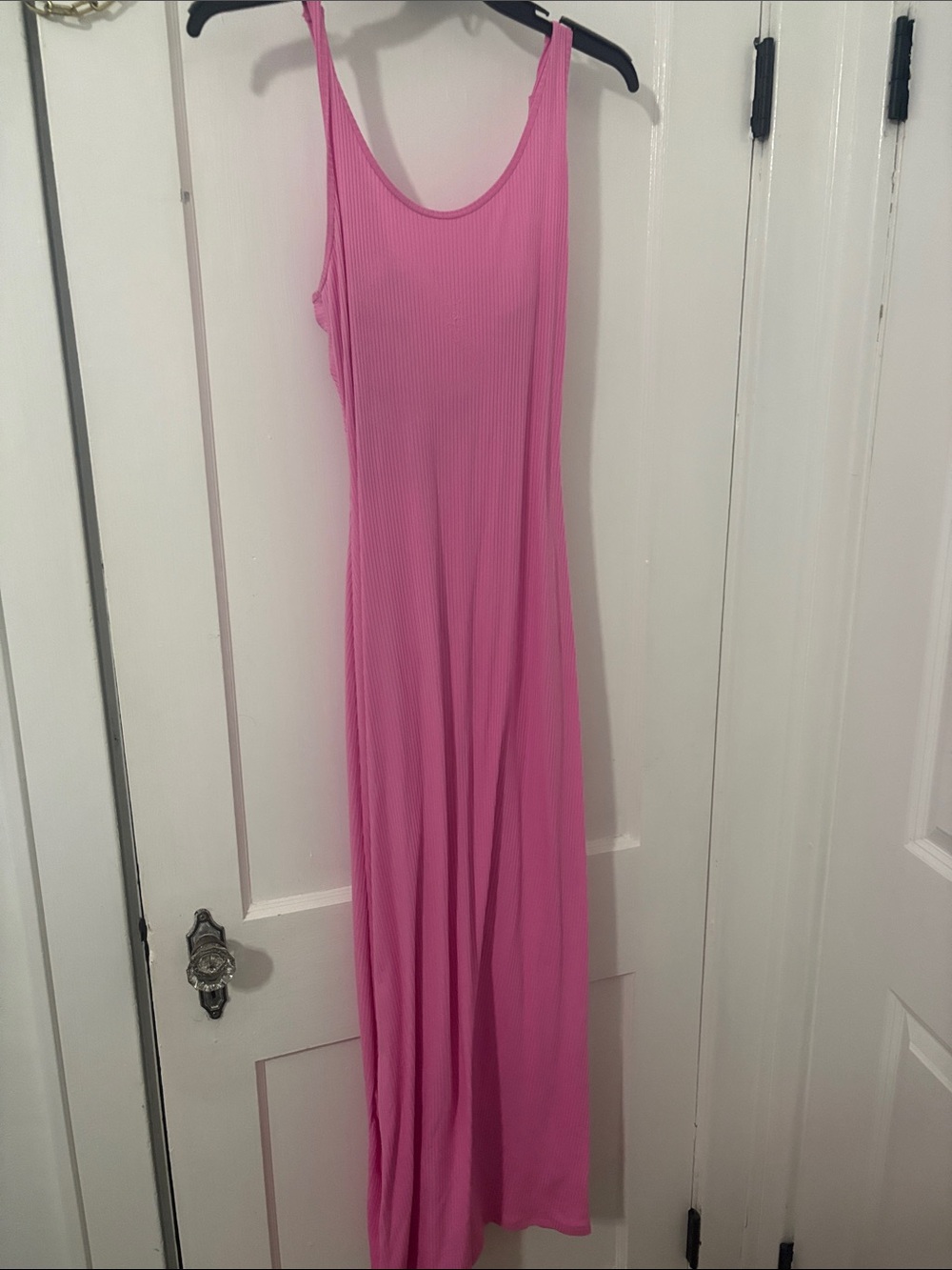 Heart & Hips Pink Ribbed Tank Maxi Dress